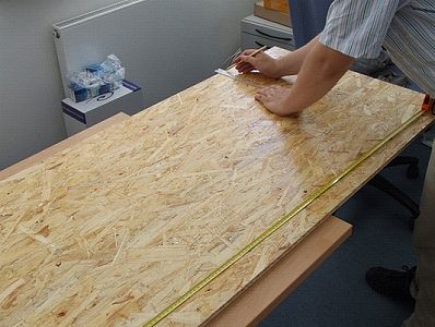 Marking up platform panels for cutting